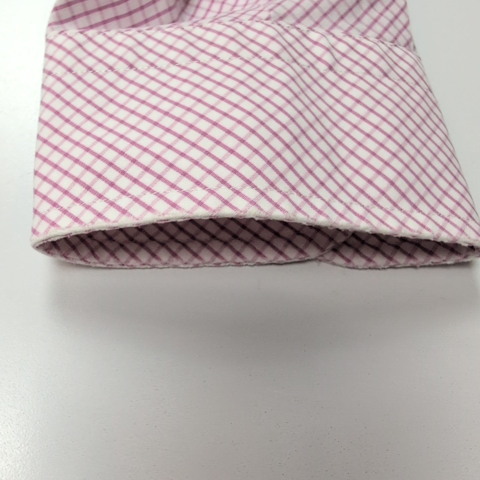 Chemise BURBERRY 100% Coton Rose Fuchsia L Logo Brodé Manches Longues