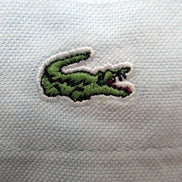 Chemise Lacoste 40 M L Hong Kong bleu clair logo vert coton manches longues