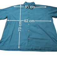 Chemise manches courtes Dockers bleu turquoise à motifs gaufrés taille XL Homme