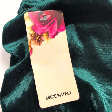 Mini Jupe Femme Vero Moda Velours Lisse Vert Volants Made in Italy Neuve