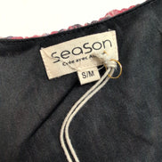 Déshabillé long SEASON T.S/M Bordeaux Noir Motif Abstrait Doublé Fluide