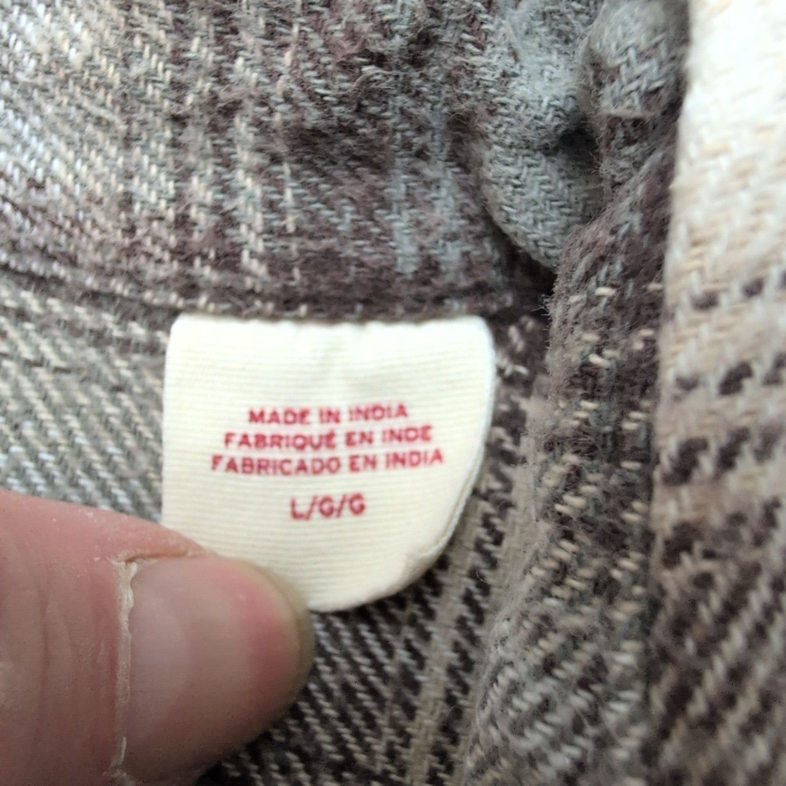 Chemise Levi's Vintage Flanelle Épaisse Carreaux Marron / Beige Taille L