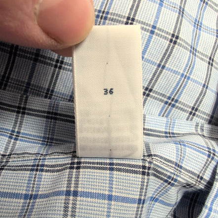 Chemise Ralph Lauren Yarmouth ML Bleu Carreaux Noir Vintage Coton