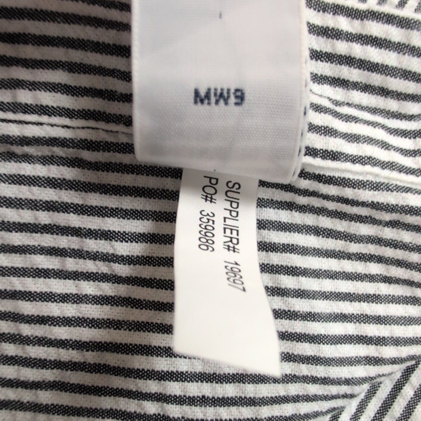 Chemise Ralph Lauren XL Noire Rayures Gaufrées Manches Courtes Button Down Shirt