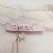 Chemise Hawaïenne Femme Emilie.K S Neuve Étiquette 100% Viscose Blanc Dégradé