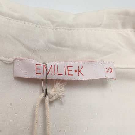 Chemise Hawaïenne Femme Emilie.K S Neuve Étiquette 100% Viscose Blanc Dégradé