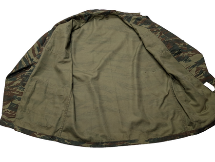 Veste militaire Vert Kaki Armée Grecque Camouflage Tiger Stripe Taille L