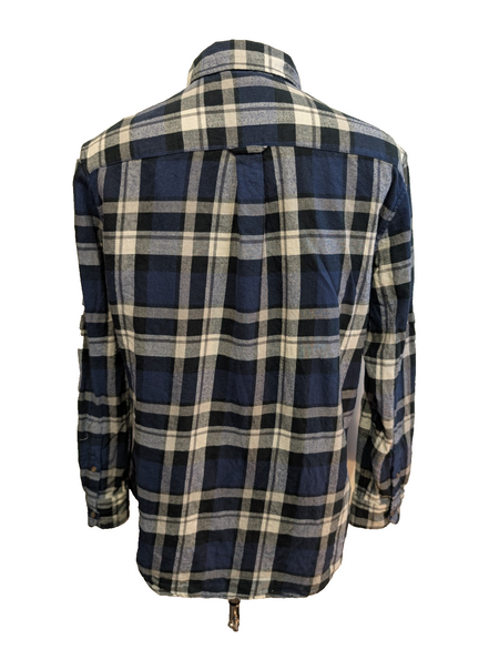 Chemise CHAPS Flanelle Coton T.M - Carreaux Bleu Marine Performance