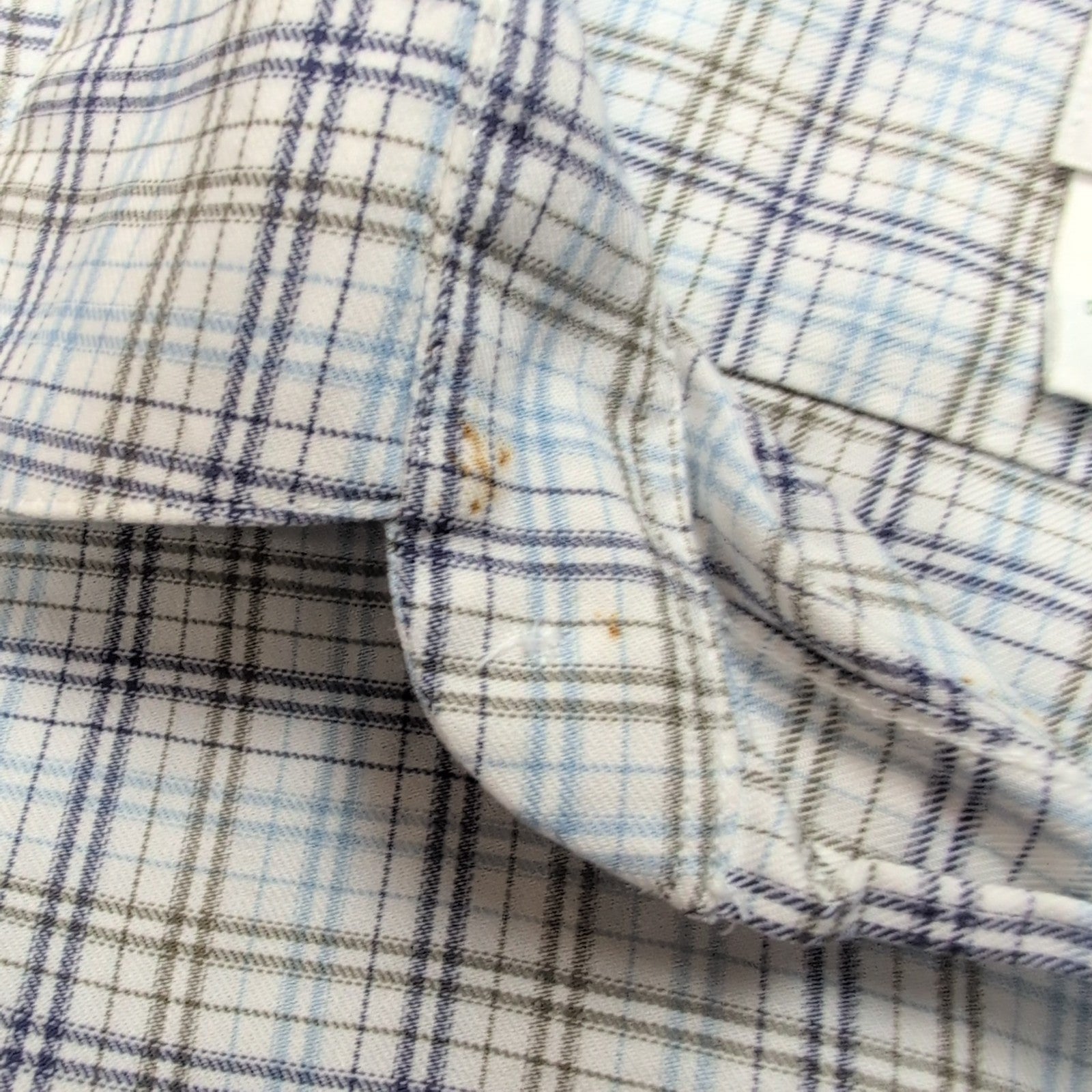 Chemise Lacoste XL 44 Made in France Carreaux Bleu Logo Poche manches longues