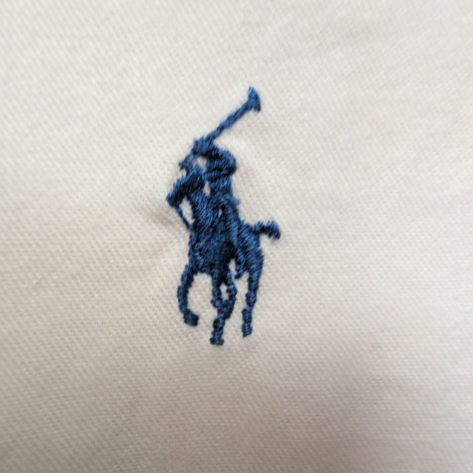 Chemise Ralph Lauren Blake L Blanche Logo Bleu Manches Courtes