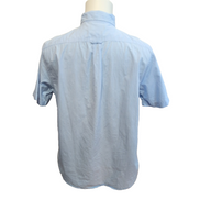 Chemise Chaps Bleu Ciel Petits Carreaux Taille L Manches courtes