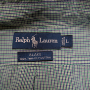 Chemise Polo Ralph Lauren Shirt L Blake Carreaux Vert Violet Two-Ply Button Down
