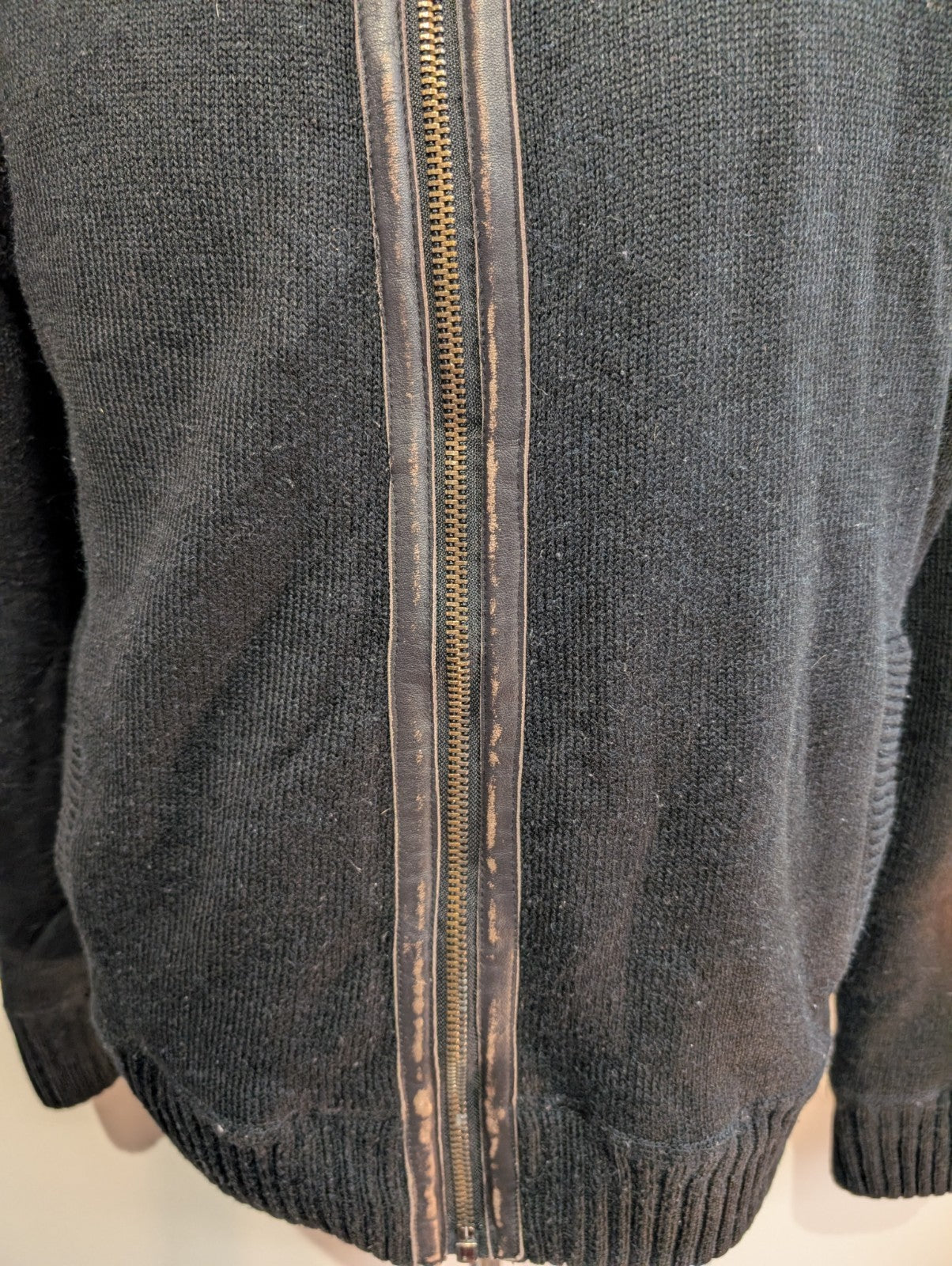 Blouson Schott NYC Vintage M Sherpa Cuir Laine USMC Style Harrington