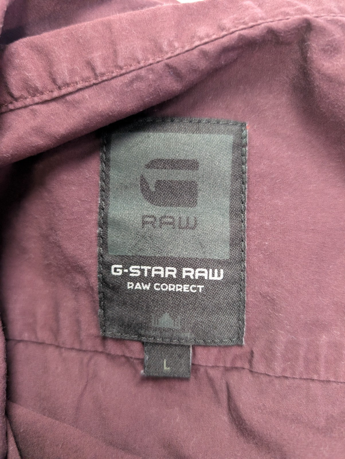 Chemise G-Star bordeaux uni taille L #146msch