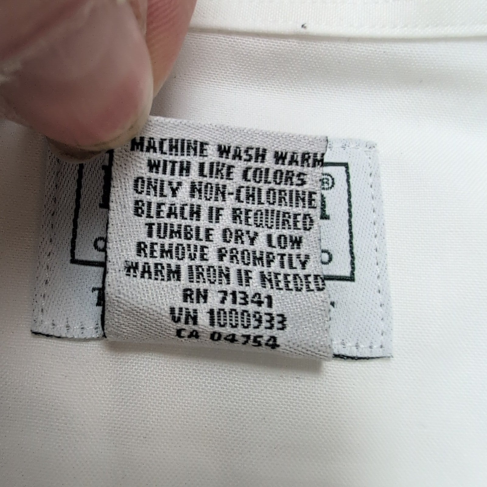 Chemise L.L. BEAN Homme XL/XXL Blanche Manches Longues Coton Supérieur