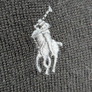 Pull Polo Ralph Lauren Laine Mérinos Noir Col Rond Taille S Logo Gris | 546WSR