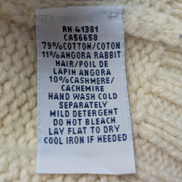 Pull POLO RALPH LAUREN Flocon Neige Taille L Blanc Noir Cachemire Angora Luxe