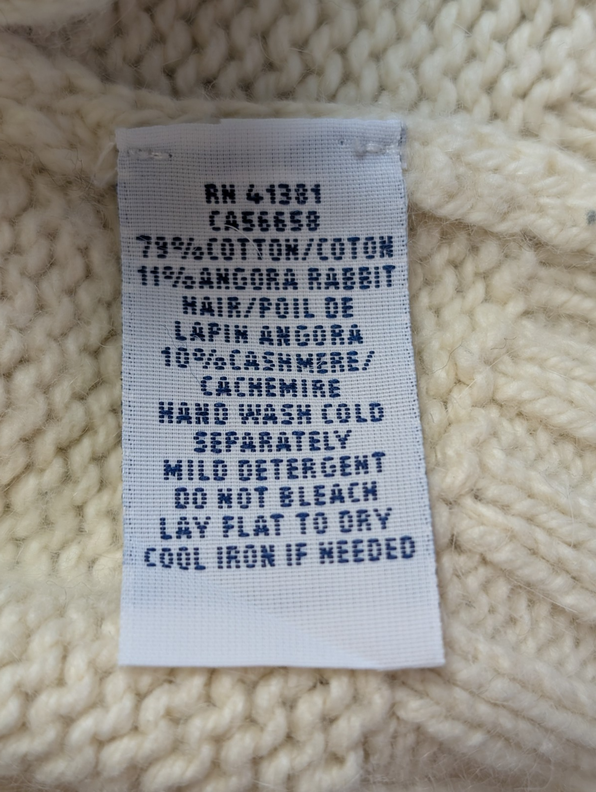 Pull POLO RALPH LAUREN Flocon Neige Taille L Blanc Noir Cachemire Angora Luxe