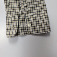 Chemise Ralph Lauren Blake M Flanelle Carreaux Crème Bleu Marine manches longues