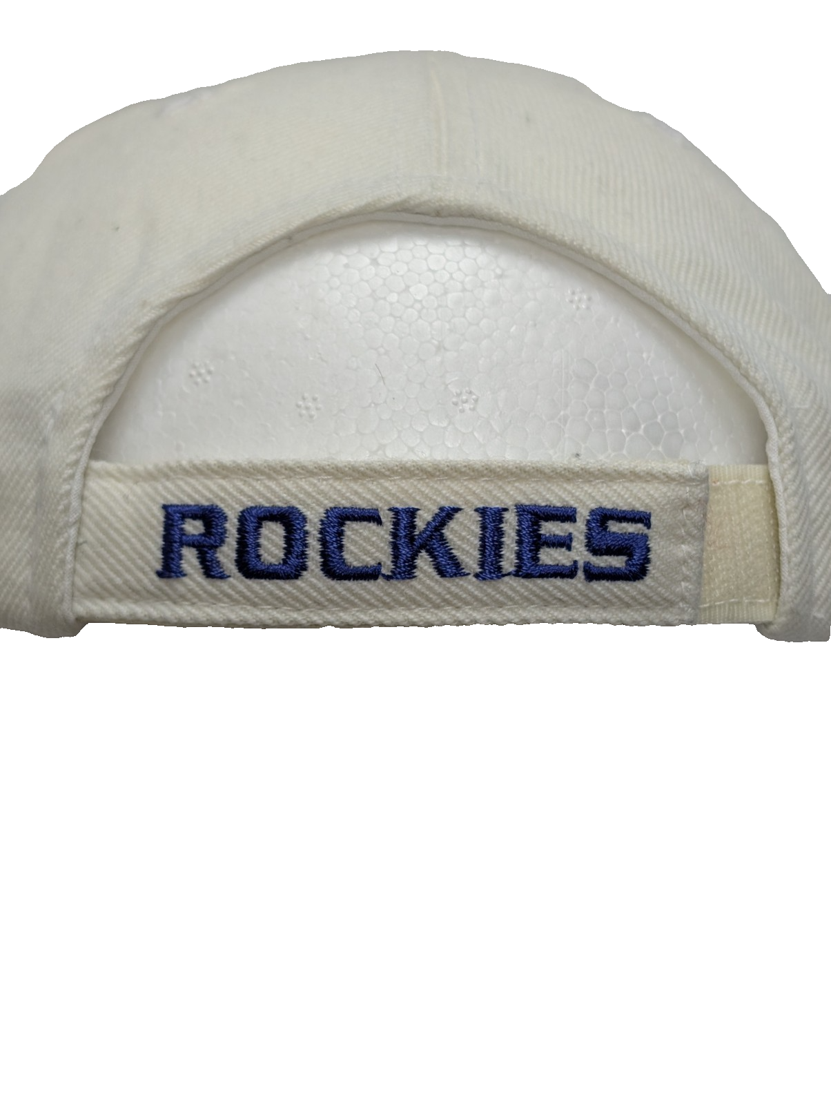 Casquette PUMA Colorado Rockies Vintage Blanche Logo Brodé Argent Bleu