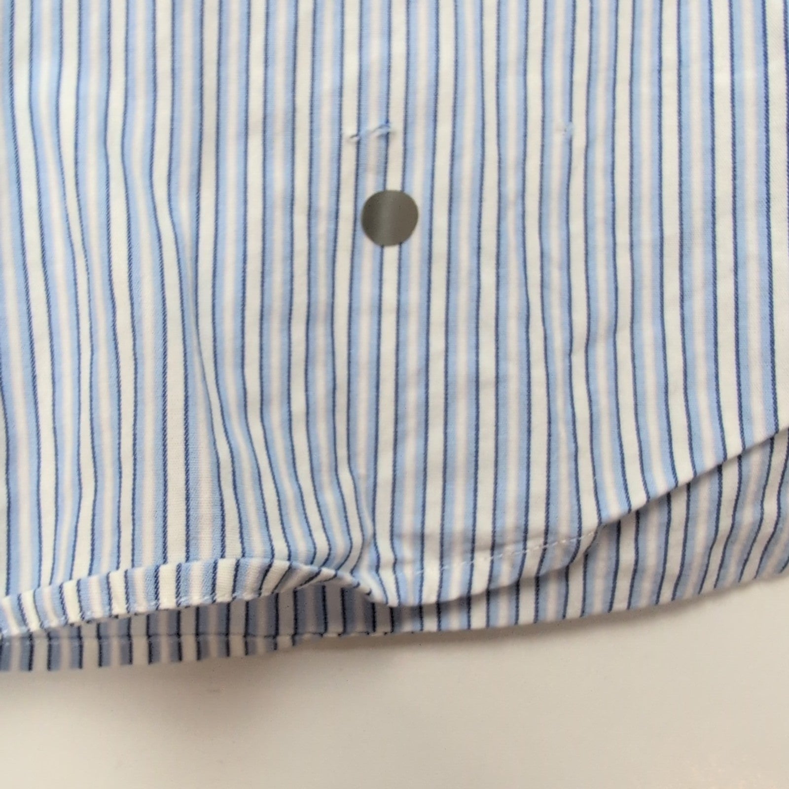 Chemise Nautica Taille XL/XXL Rayures Bleues Poignets Mousquetaires Coton