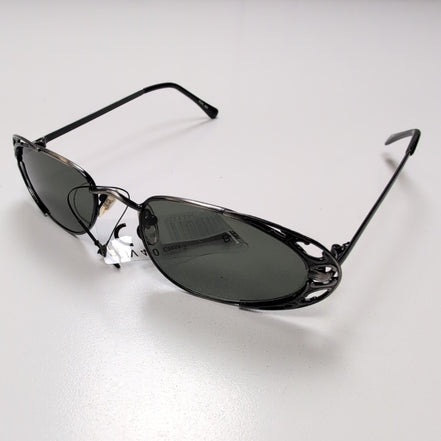 Lunettes de soleil Y2K Branche fine Acier Brossé Ovale