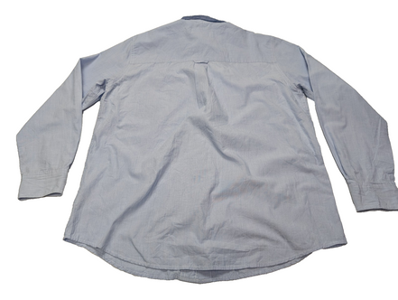 Chemise Chaps manches longues bleu uni taille M #238msch