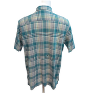 Chemise Patagonia XL Vert Carreaux Manches Courtes Coton Bio