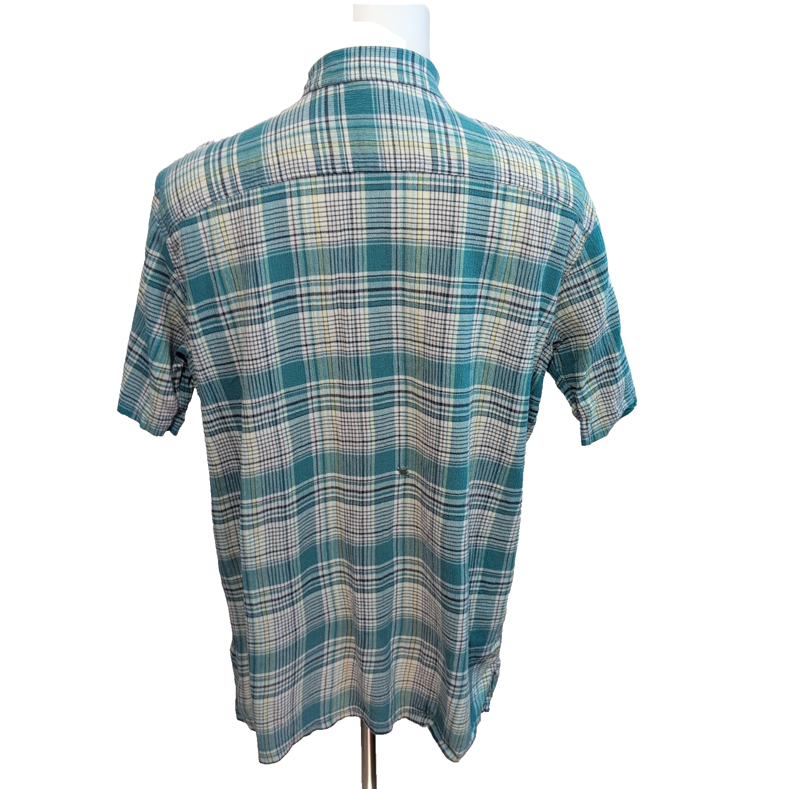 Chemise Patagonia XL Vert Carreaux Manches Courtes Coton Bio