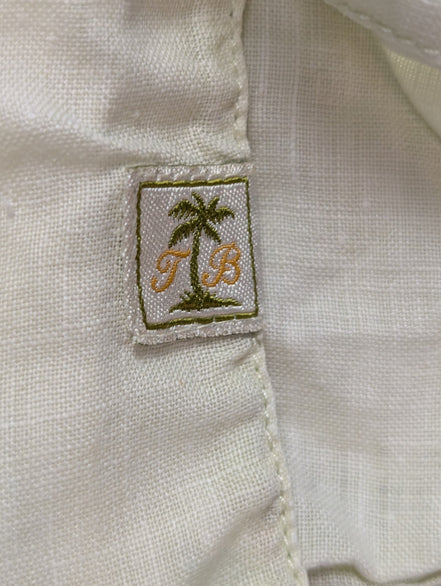 Chemise hawaïenne lin Tommy Bahama manches courtes taille M #725 hawaienne