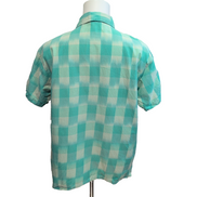 Chemise Columbia M vert carreaux manches courtes 2 poches outdoor