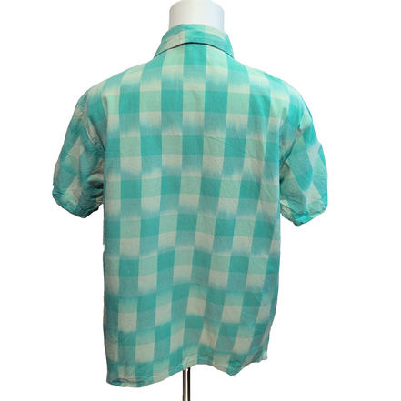 Chemise Columbia M vert carreaux manches courtes 2 poches outdoor