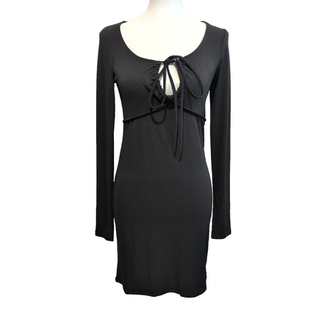 Robe Terranova T.M Noire Manches Longues Stretch Neuve Avec Étiquette