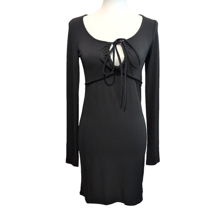 Robe Terranova T.M Noire Manches Longues Stretch Neuve Avec Étiquette