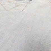 Chemise Wrangler cowboy western bleu uni manches courtes taille XXL 2 poches