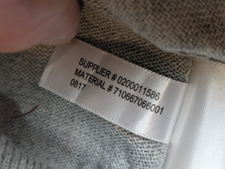 Pull POLO RALPH LAUREN Homme XL Gris Foncé Col V Logo Ton sur Ton Excellent État