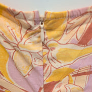Robe d'Été Fleurie Taille M Rayonne Bretelles Réglables Rose Jaune