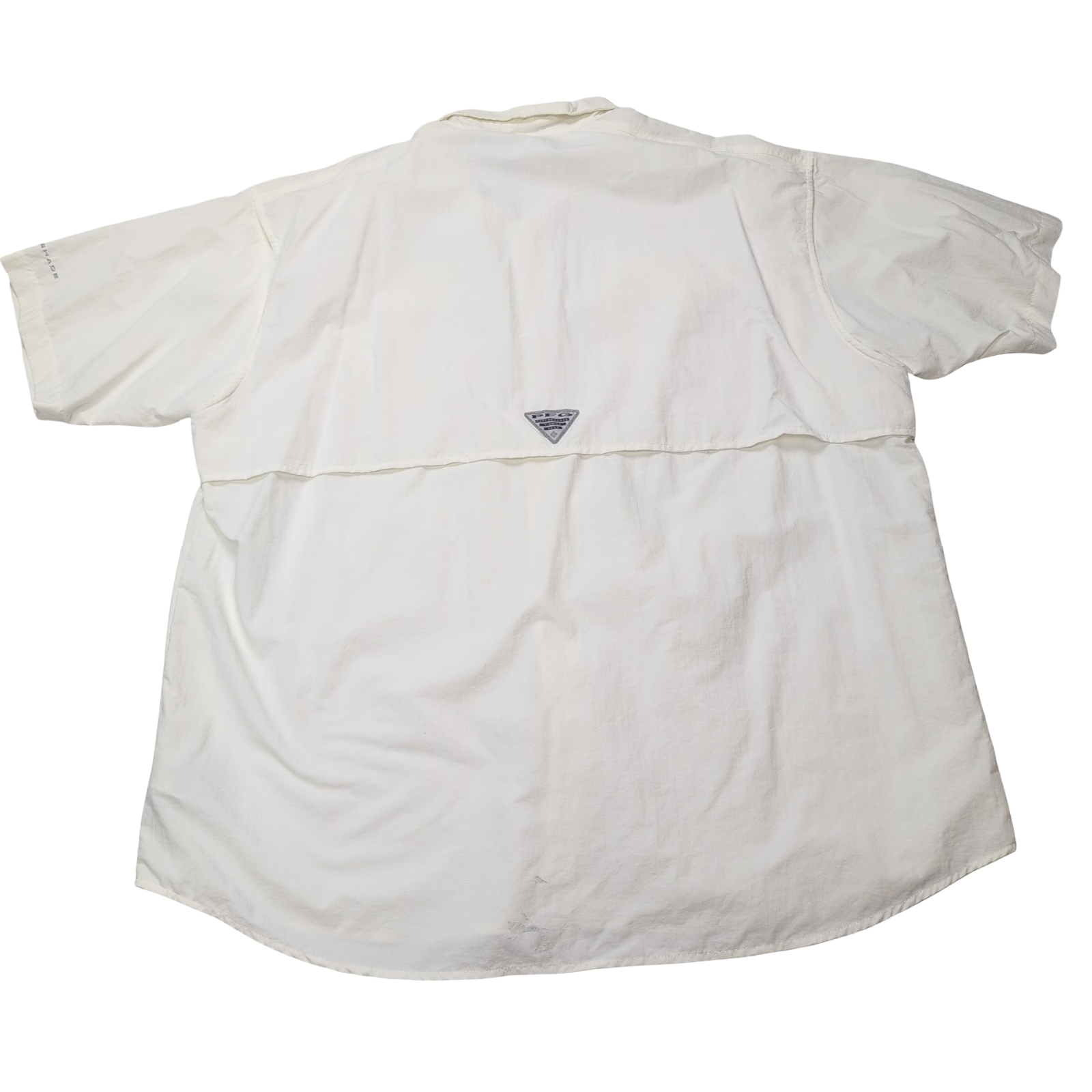 Chemise Columbia PFG blanche uni manches courtes taille XXL 2poches homme