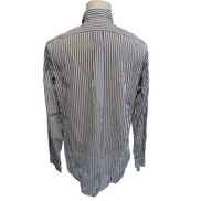Chemise Ralph Lauren L Classic Fit Bleue Rayures Made in Hong Kong Sans Logo