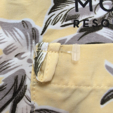 Chemise Hawaïenne Roundy Bay S Jaune Boutons Bois Casino Spa Palme