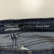 Jean Levi's Femme Bleu Foncé Modern Bootcut Ultra Stretch W26 T36 Comme Neuf