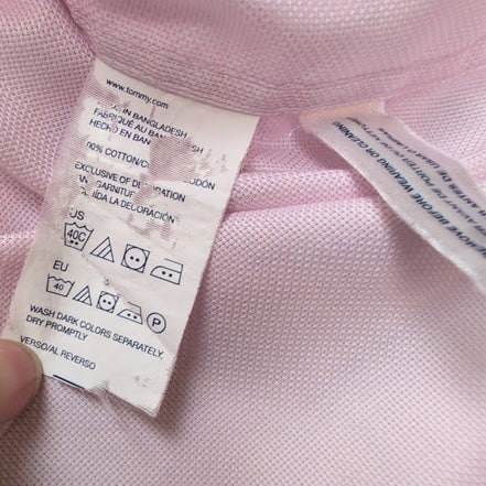 Chemise Tommy Hilfiger Rose Pâle Manches Longues - Taille M/L