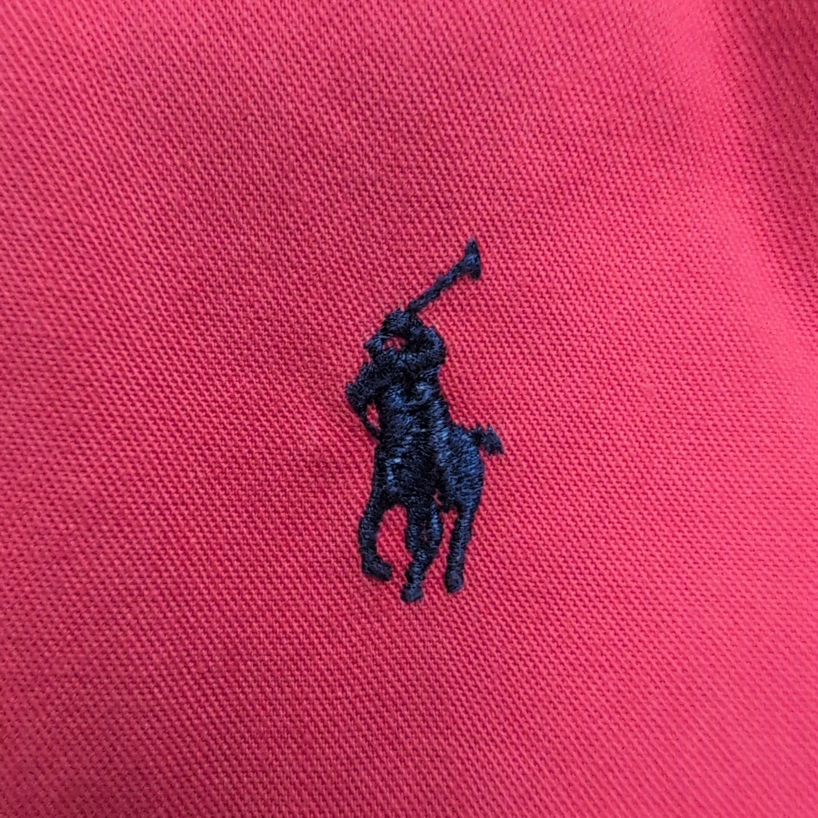 Chemise Ralph Lauren Blaire L Rouge Shirt Button Down Coton Logo Bleu Marine