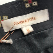 Mini Jupe Femme Grace & Mila Lucas Taille M Noire Plissée Dentelle Neuve