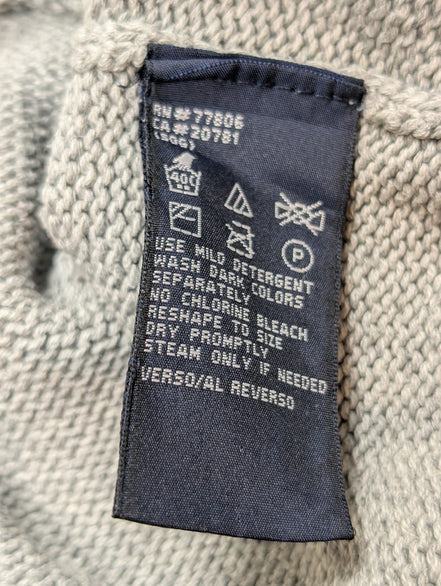 Pull Tommy Hilfiger Homme Col Rond Gris Maille Robuste - Taille XL