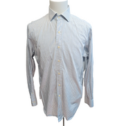 Chemise Polo Ralph Lauren L Bleu Rayée 100% Coton Sans Logo