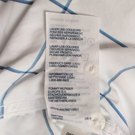 Chemise Tommy Hilfiger blanche à grands carreaux bleus Custom Fit M