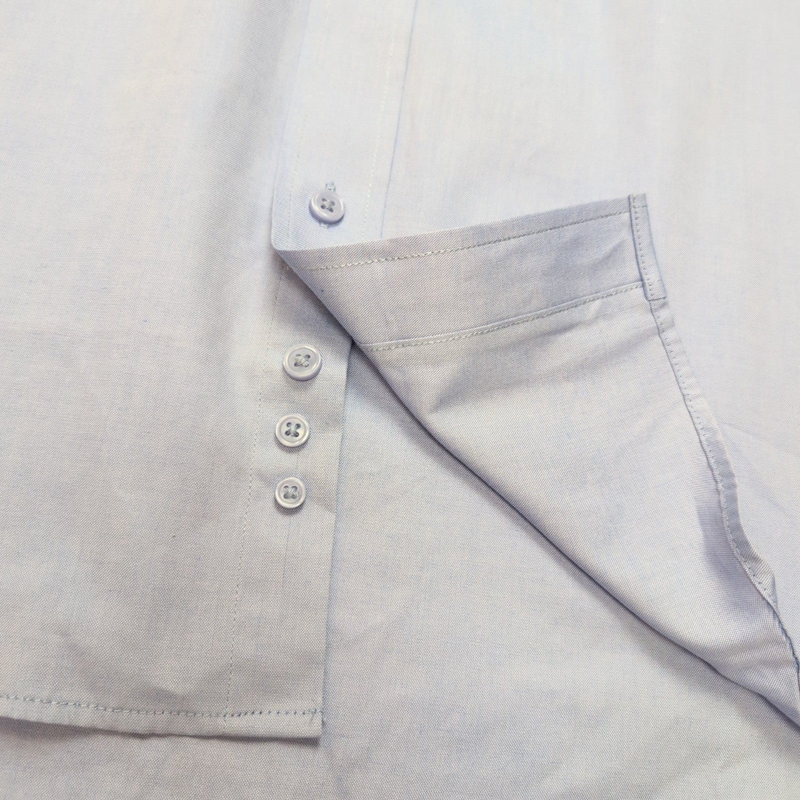 Chemise Henbury M/L 15,5 Neuve Jamais Portée Bleu Uni Coton Poche