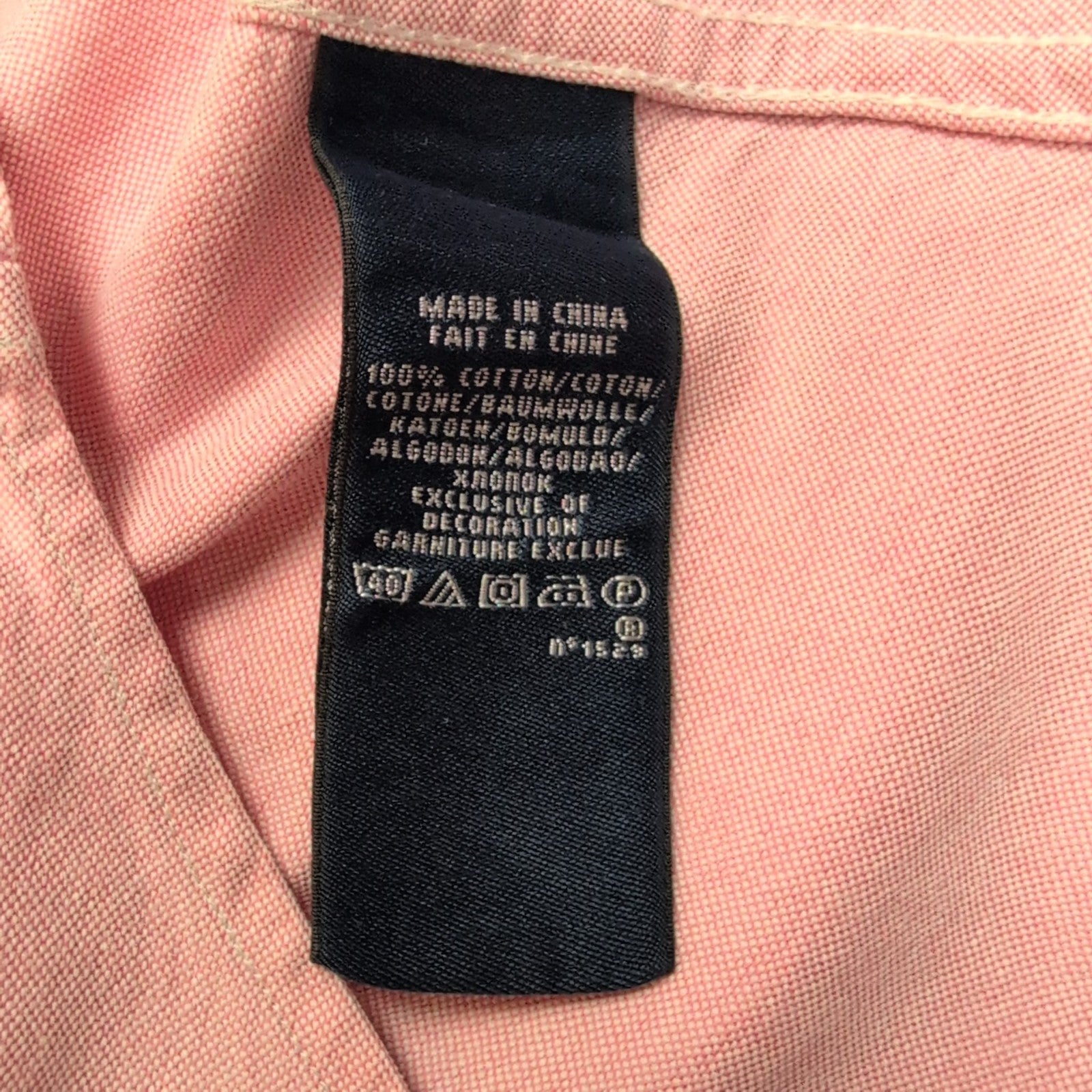 Chemise Ralph Lauren Sport Femme 14 Rose Oxford Logo Doré Cintrée