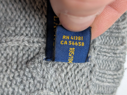 Pull POLO RALPH LAUREN Homme Gris Torsadé Cable Knit Logo Marine Taille XL XXL